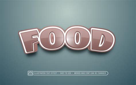 Premium Vector Food Editable Text Effect Font Style
