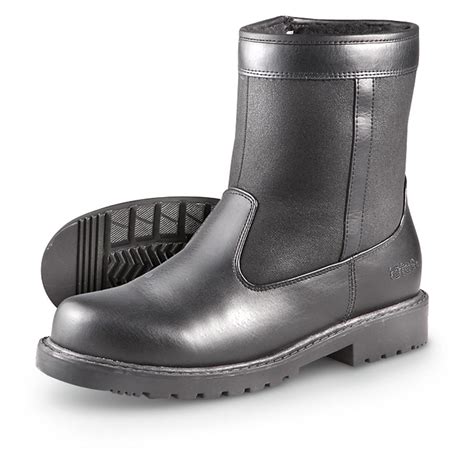 Mens Totes Side Zip Stadium Boots Black 206275 Winter And Snow Boots