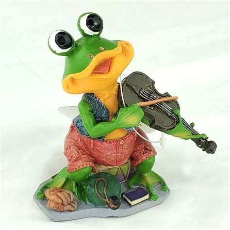 Fabulous Frogs Frog Playing Violin Figurine Ebay