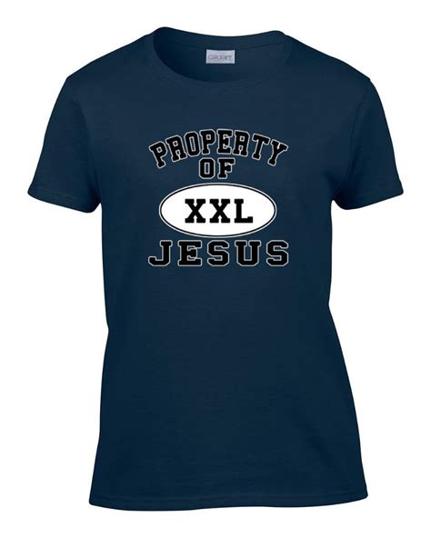 Ladies Christian Property Of Jesus Womens T Shirt Tee Ebay