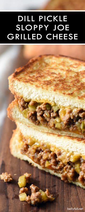 I decided to abandon the baby steps and take off at a full sprint by making this dish. Dill Pickle Sloppy Joe Grilled Cheese