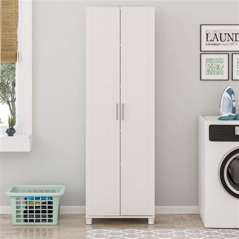 Systembuild Callahan 24 Inch Utility Storage Cabinet In White Homesquare