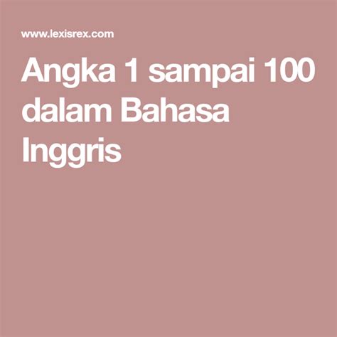 Gambar Angka 1 Sampai 100