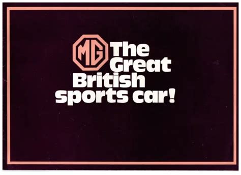 Mg Mgb Mgb Gt Midget Mark Iii Car Brochure Original