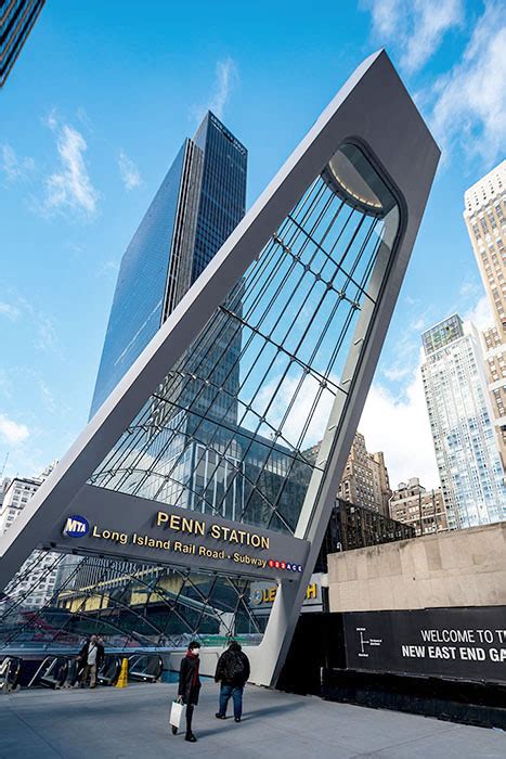 33rd Penn Station Entrance New York City Steel And Glass Cable Façade