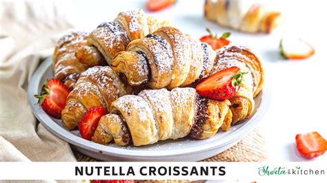 Nutella Croissants With Puff Pastry 2 Ingredient Nutella Croissants