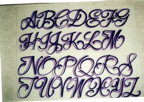 Airbrush Lettering Font One Stroke Script Caps Lettering Alphabet