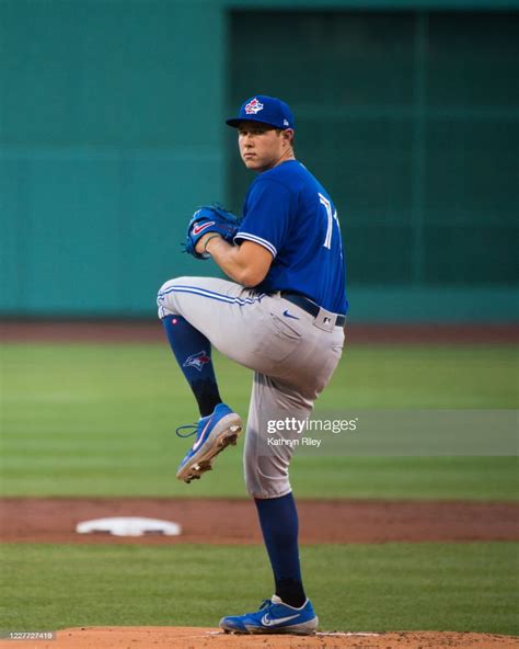Nate Pearson Of The Toronto Blue Jays Pitches In The First Inning