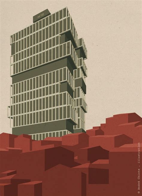 Architectural Illustrations By André Chiote Minimalist Graphic Design