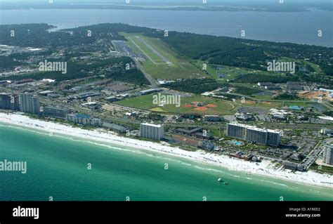 Florida Usa Aerial View Of Destin And Airport Gulf Coast Stock Photo