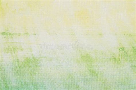 Yellow And Green Abstract Texture Painted On Art Canvas Backgro Stock
