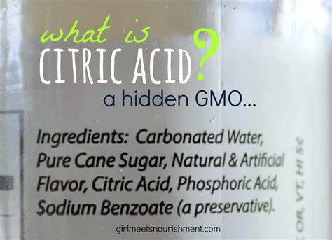 Citric acid is a versatile additive for food, beverages, medicines, and dietary supplements, as well as cleaning and disinfecting products. Who Knew? Organic Foods Contain a Dose of GMOs