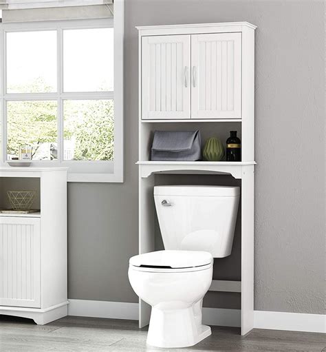 White Bathroom Storage Cabinet Over The Toilet Over The Toilet Storage