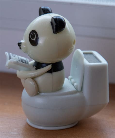 Solar Powered Panda On Toilet Pandatopia