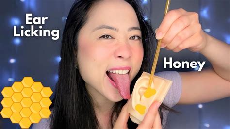 asmr sticky honey ear licking and eating whispering hot sexy asmr videos and highlights