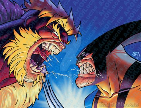 Wolverine Vs Sabretooth Recreation Of Wolverine 90 By Artoflucas On