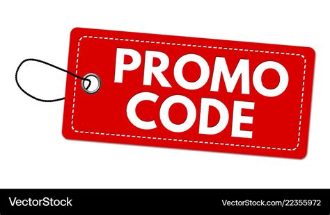 Promo Code Label Or Price Tag Royalty Free Vector Image