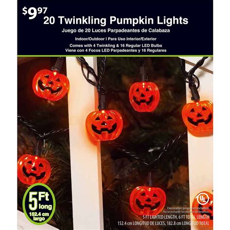 Twinkling Pumpkin Halloween Led Light Set Orange
