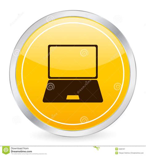 Laptop Yellow Circle Icon Royalty Free Stock Photography Image 5320197