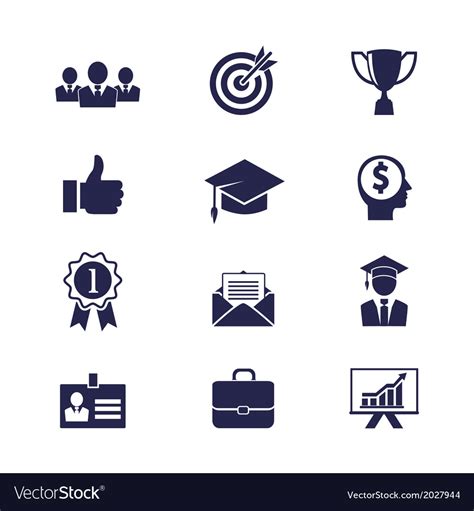 Business Career Icons Royalty Free Vector Image