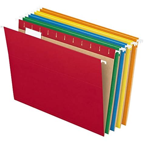 Hanging File Folders Letter Size Assorted Colors 15 Cut Adjustable