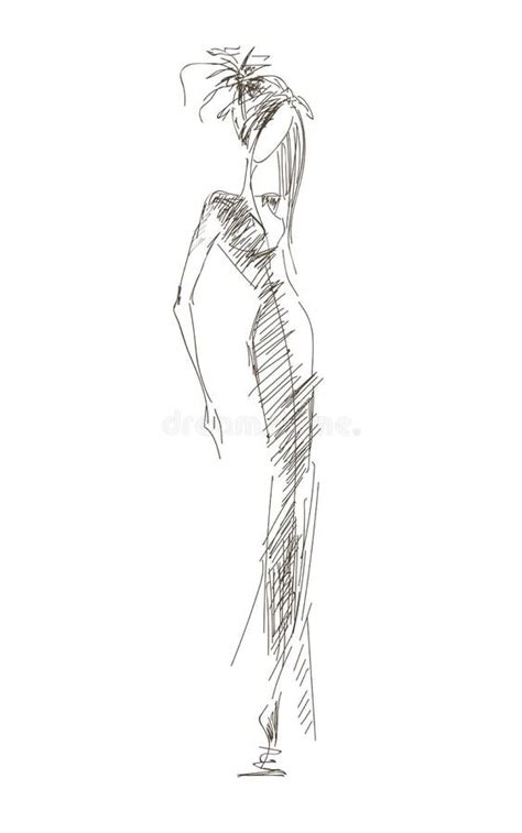 Style Girl Sketch Stock Vector Illustration Of Shape 111847553