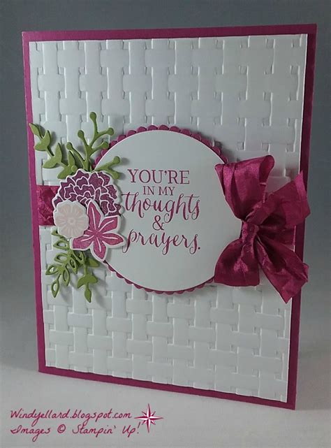 Download Beautiful hand made card.... adorned with roses, ribbons & flowers. In my thoughts and prayers ...
