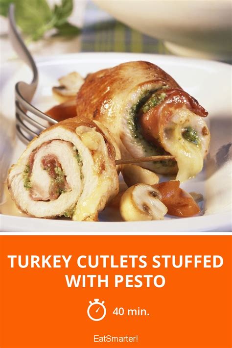 Turkey Cutlets Stuffed With Pesto Recipe Eat Smarter Usa