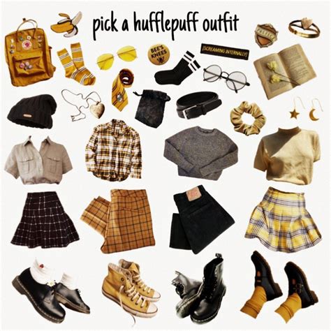 Make Your Own Hufflepuff Inspired Outfit Niche Harry Potter Houses