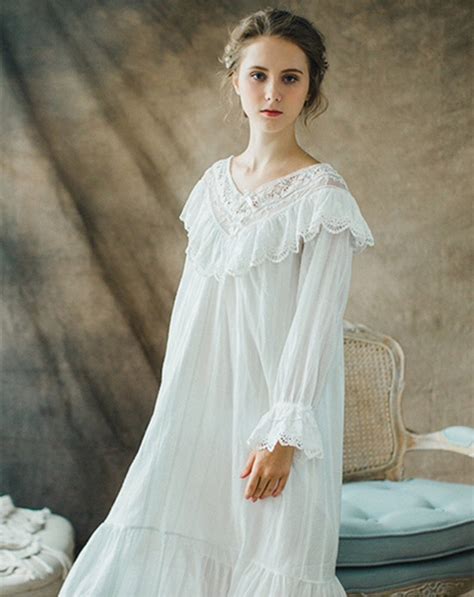 Victorian Vintage Cotton Nightgown Etsy Night Dress Night Gown Victorian Nightgown