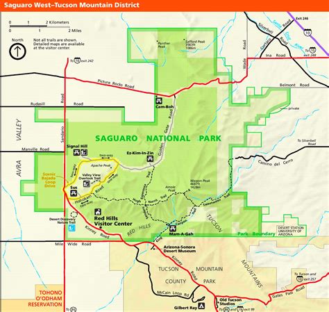Cactus valley mexican restaurant store hours. Saguaro National Park West Tucson Mountains tourist map