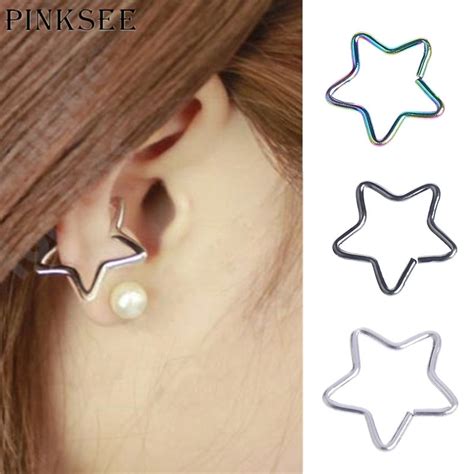 5pcslot Star Shaped Piercings Hoop Helix Cartilage Tragus Daith Ear