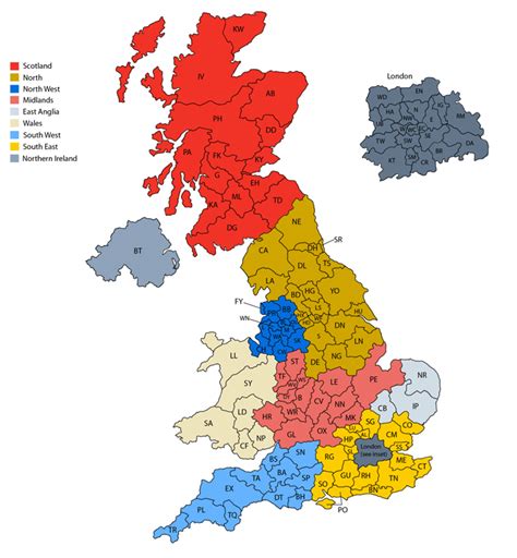 Postcode Map Of The UK R MapPorn