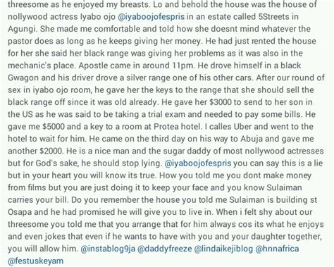 Iyabo Ojo Linked To Apostle Sulemans Sex Scandal By Lady Stephanie