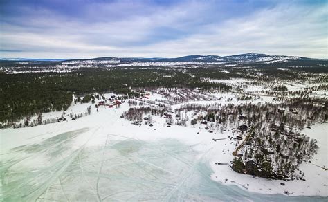 Aerial Of Frozen Lake Inari Finland Photograph By Adam Rainoff Fine