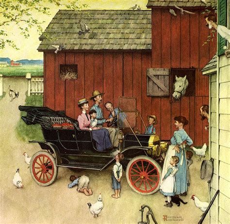 The Farmer Takes A Ride Norman Rockwell
