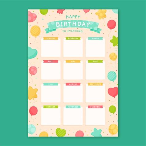 Birthday Calendar Images Free Download On Freepik