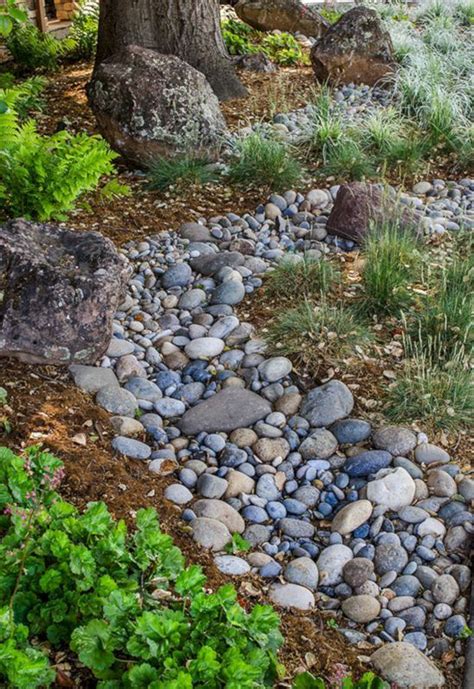 Rock walkways and patios are durable and easy to maintain, plus. 110 Awesome Dry River Bed Landscaping Design Ideas You ...
