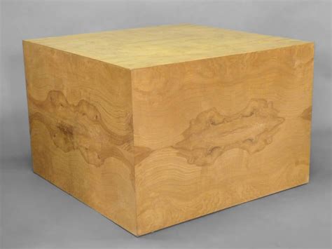 Milo Baughman Burl Wood Display Cube Coffee Table At 1stdibs