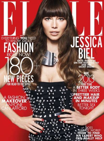 Jessica Biel For Elle Us January 2013