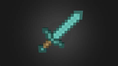 Every day new 3d models from all over the world. (Minecraft)Diamond Sword - Download Free 3D model by zaba ...