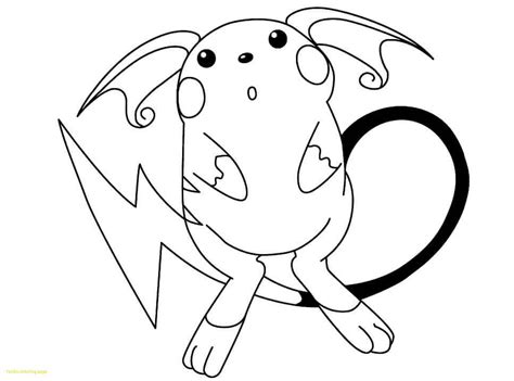Raichu De Pokémon Para Colorear Imprimir E Dibujar Dibujos Colorearcom