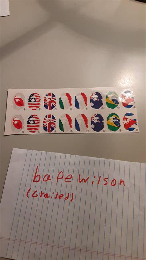 Bape Bape Flags Sticker Set Usa Japan Grailed