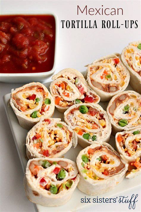 I've been making these mexican tortilla roll ups, or tortilla pinwheels, for years, even since before i was vegan. Mexican Tortilla Roll-ups | Tortilla wraps, Recipes, Food