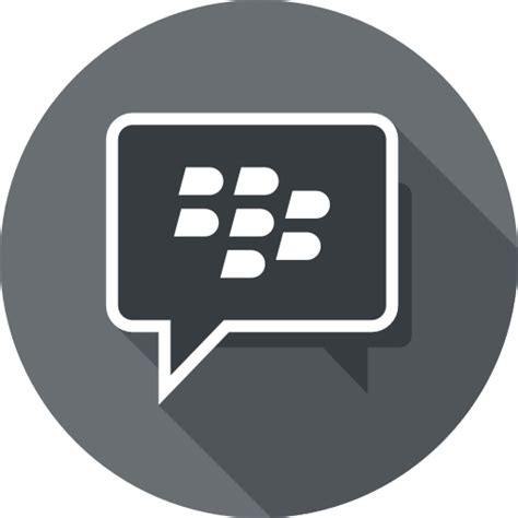 Blackberry Messenger Flat Circular Flat Icon