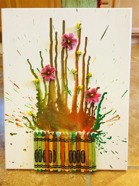Our Beautifully Messy House Diy Melted Crayon Art With Variations