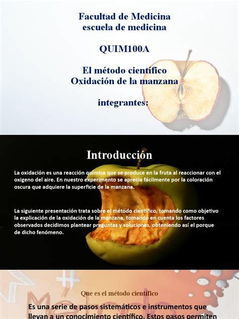 Oxidacion De Las Manzanas Pdf