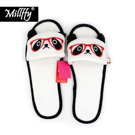 Millffy Slides Slippers Stitch Panda Animel Plush Summer Slippers