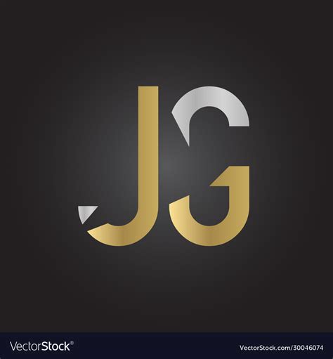 Creative Letter Jg Logo Design Template Initial Vector Image
