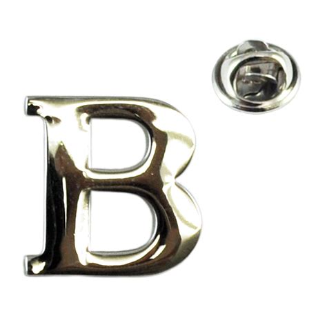 Alphabet Letter B Lapel Pin Badge From Ties Planet Uk